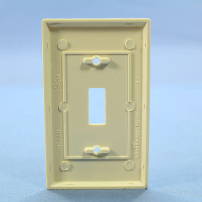 Cooper 2134A Almond 1-Gang Toggle Switch Plastic Thermoset Wallplate Cover 10pcs