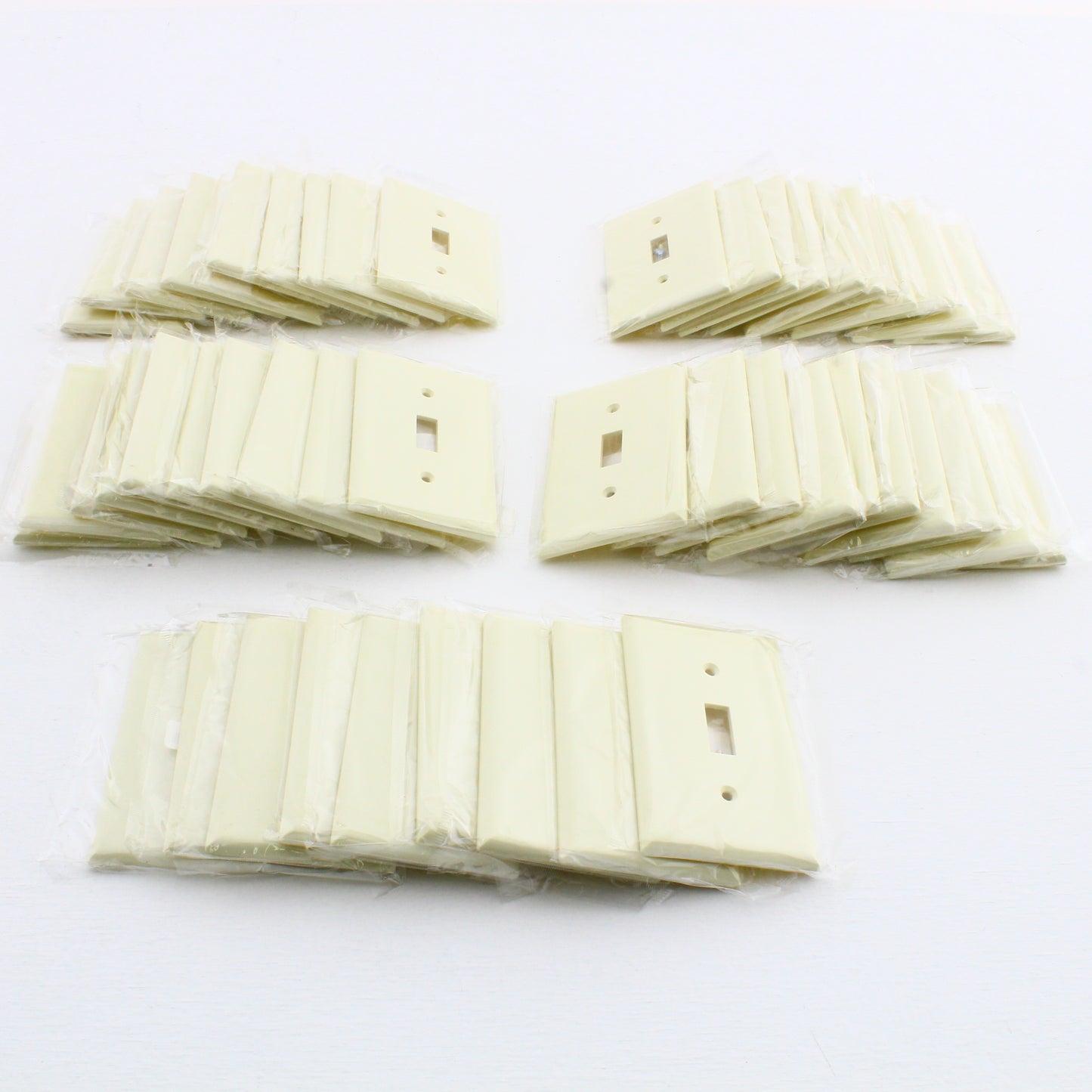 Cooper 2134A Almond 1-Gang Toggle Switch Plastic Thermoset Wallplate Cover 50pcs