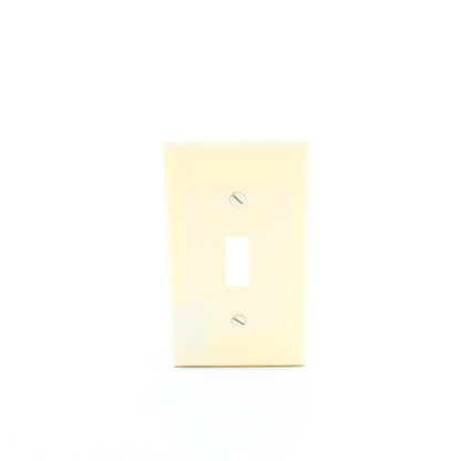 Cooper 2134A Almond 1-Gang Toggle Switch Plastic Thermoset Wallplate Cover 50pcs