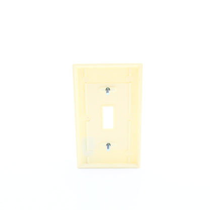 Cooper 2134A Almond 1-Gang Toggle Switch Plastic Thermoset Wallplate Cover 50pcs