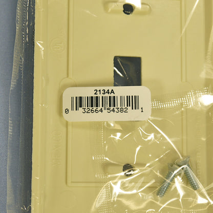 Cooper 2134A Almond 1-Gang Standard Switch Plastic Thermoset Wallplate Cover