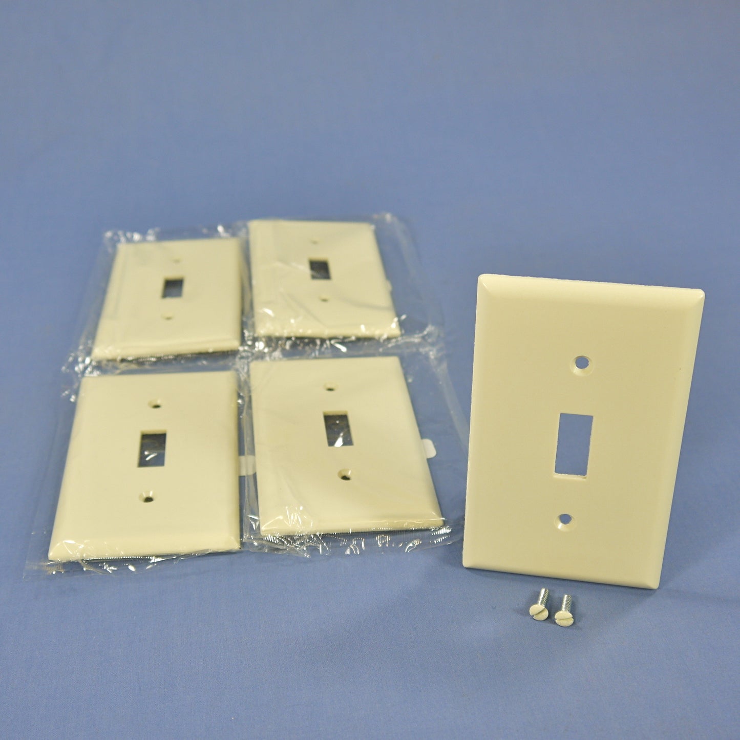 Cooper 2134A Almond 1-Gang Toggle Switch Thermoset Wallplates Plastic Cover 5pcs