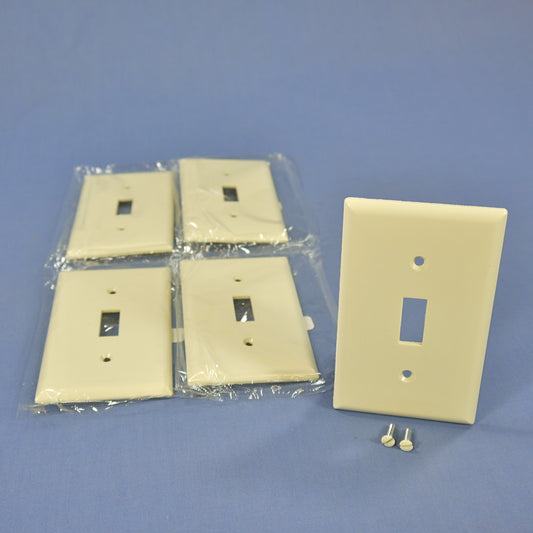 Cooper 2134A Almond 1-Gang Toggle Switch Thermoset Wallplates Plastic Cover 5pcs