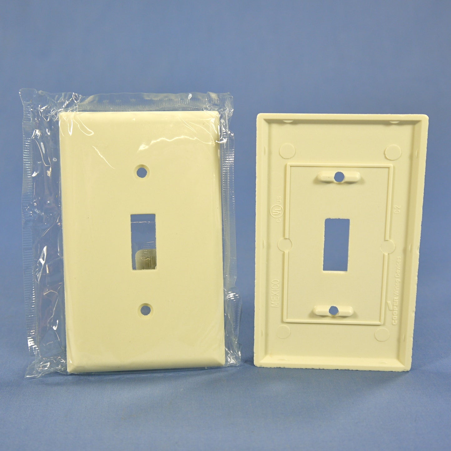 Cooper 2134A Almond 1-Gang Toggle Switch Thermoset Wallplates Plastic Cover 5pcs