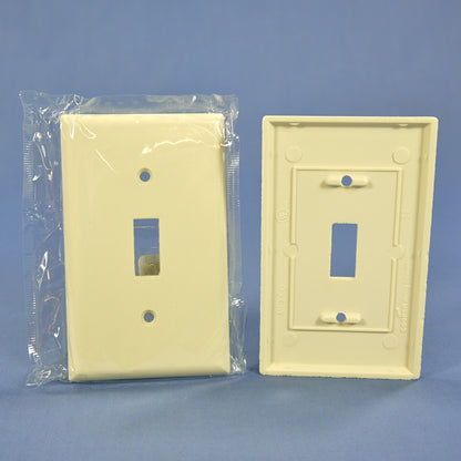 Cooper 2134A Almond 1-Gang Toggle Switch Thermoset Wallplates Plastic Cover 5pcs