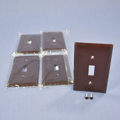 Cooper 2134B Brown 1-Gang Toggle Switch Thermoset Wallplates Plastic Cover 5pcs