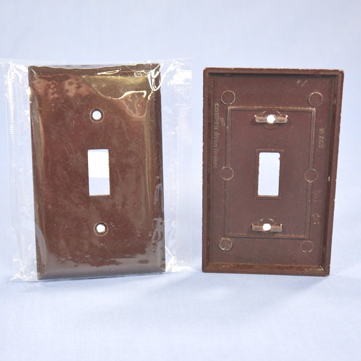 Cooper 2134B Brown 1-Gang Toggle Switch Thermoset Wallplates Plastic Cover 5pcs