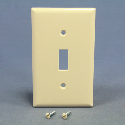 Cooper 2134LA Lt Almond 1-Gang Toggle Switch Thermoset Wallplate Plastic Cover