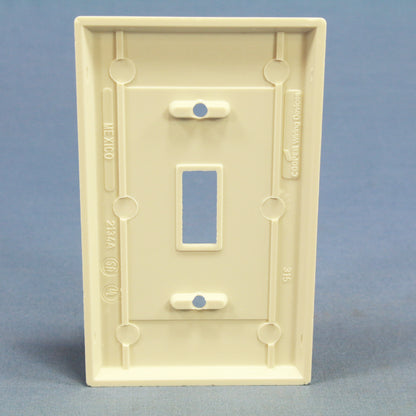 Cooper 2134LA Lt Almond 1-Gang Toggle Switch Thermoset Wallplate Plastic Cover