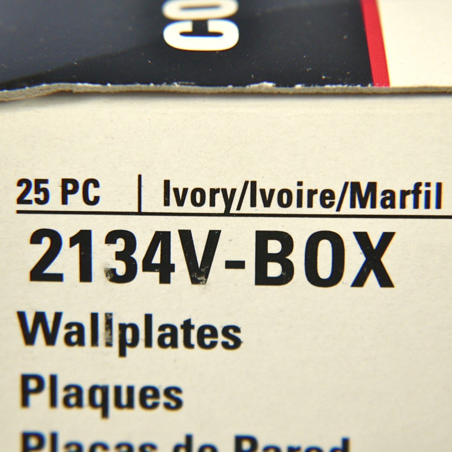 Cooper 2134V Ivory 1-Gang Toggle Switch Thermoset Wallplate Plastic Covers 25pcs