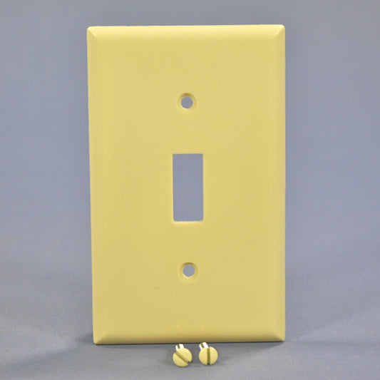 Cooper 2134V Ivory 1-Gang Toggle Switch Thermoset Wallplate Cover Standard Size