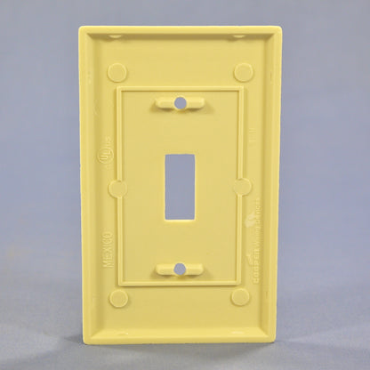 Cooper 2134V Ivory 1-Gang Toggle Switch Thermoset Wallplate Cover Standard Size