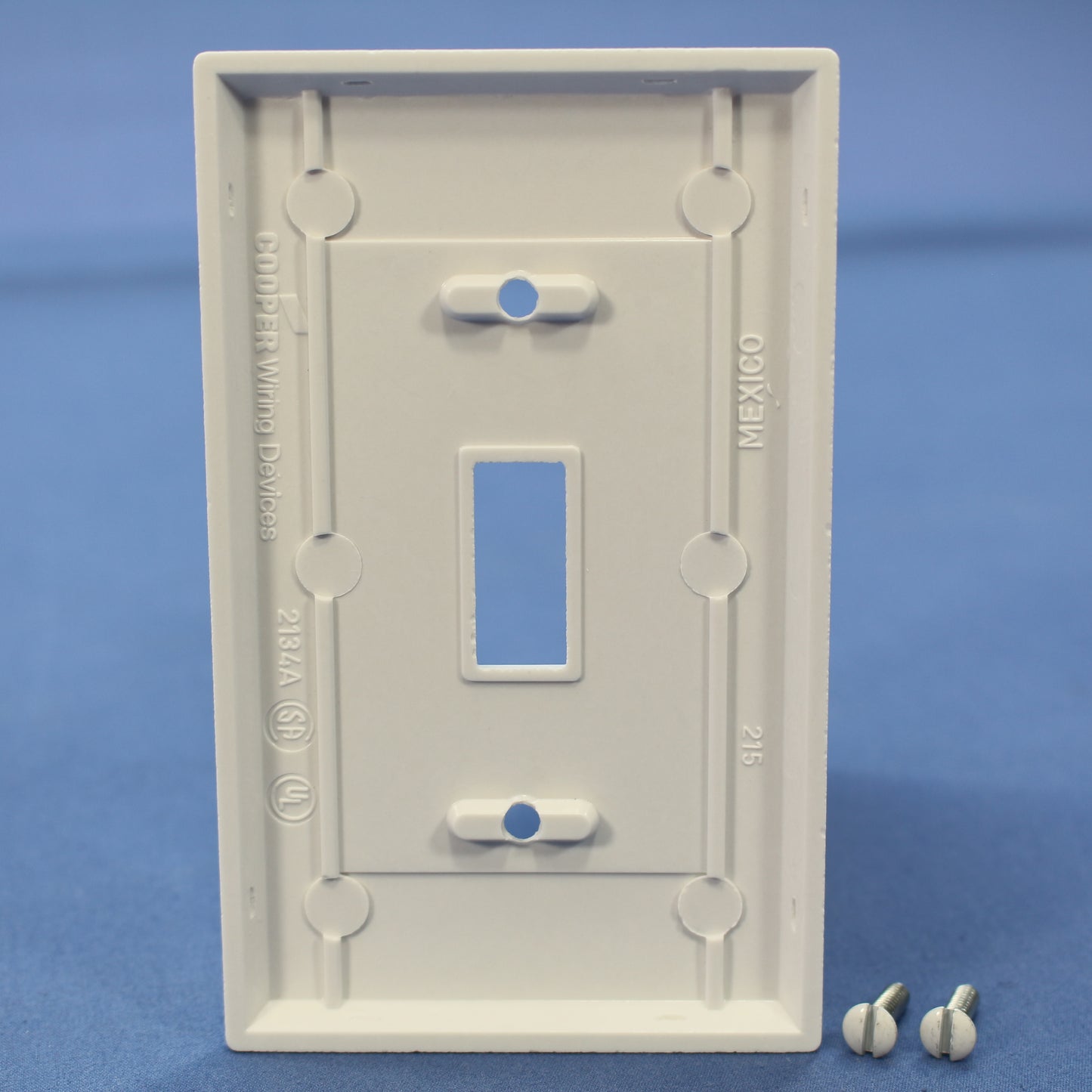 Cooper 2134W White 1-Gang Toggle Switch Plastic Thermoset Wallplate Cover 10pcs