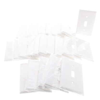 Cooper 2134W White 1-Gang Toggle Switch Thermoset Wallplates Plastic Cover 25pcs