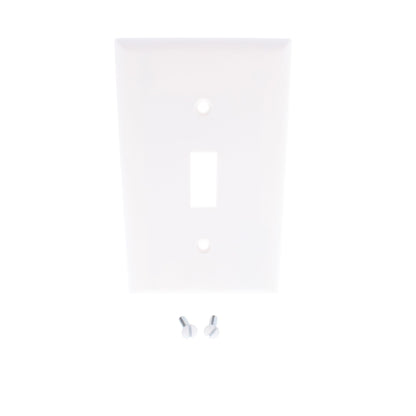 Cooper 2134W White 1-Gang Toggle Switch Thermoset Wallplates Plastic Cover 25pcs