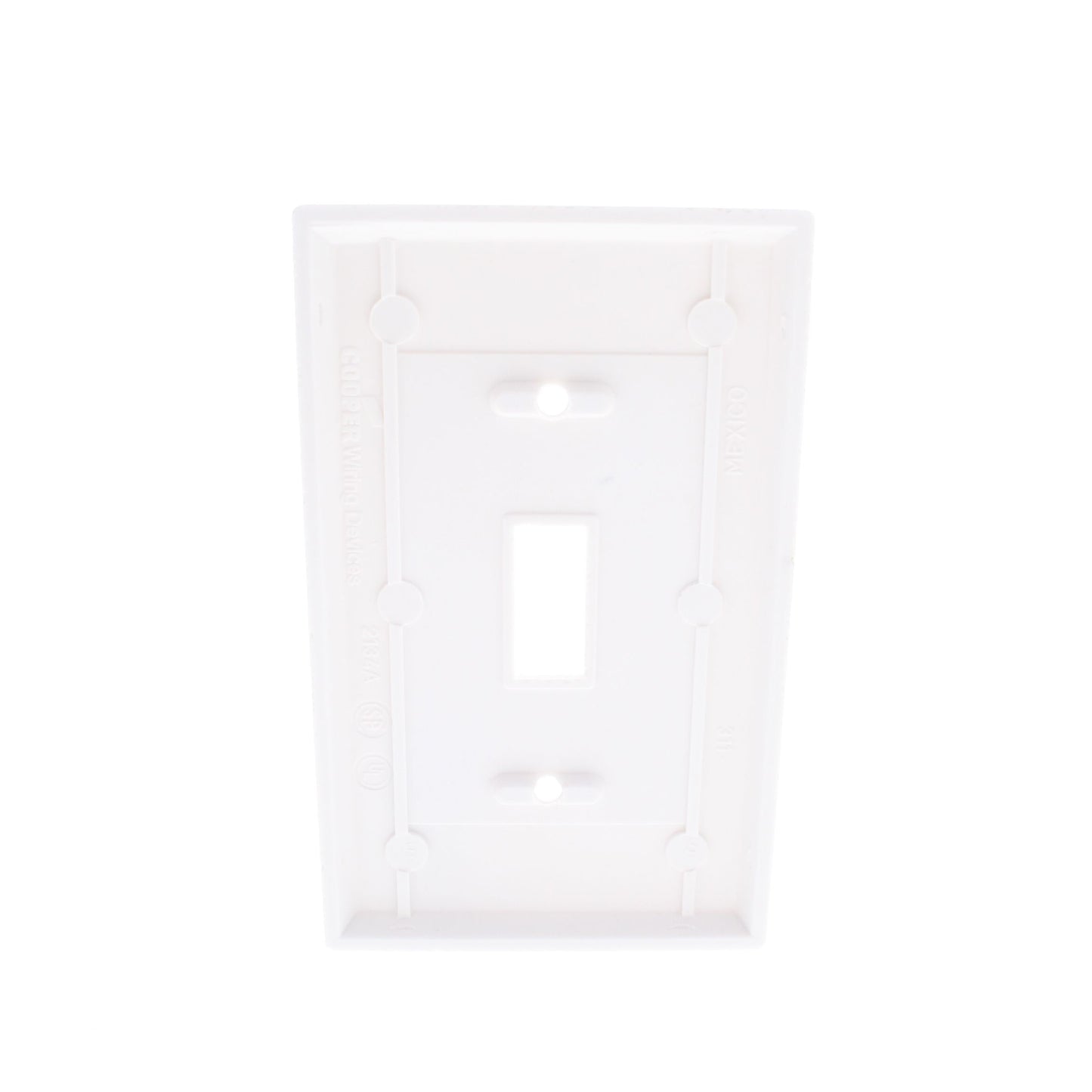 Cooper 2134W White 1-Gang Toggle Switch Thermoset Wallplates Plastic Cover 25pcs