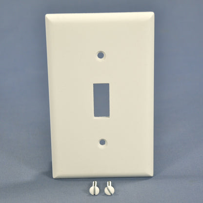 Cooper 2134W White 1-Gang Toggle Switch Thermoset Wallplate Cover Standard Size