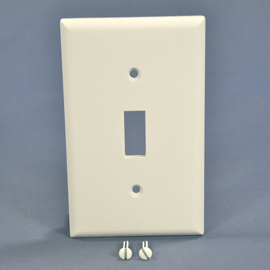 Cooper 2134W White 1-Gang Toggle Switch Thermoset Wallplate Cover Standard Size