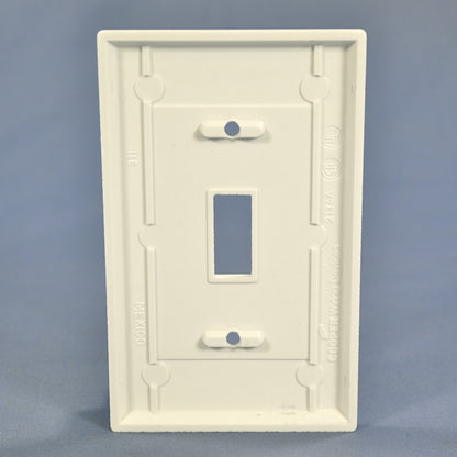 Cooper 2134W White 1-Gang Toggle Switch Thermoset Wallplate Cover Standard Size