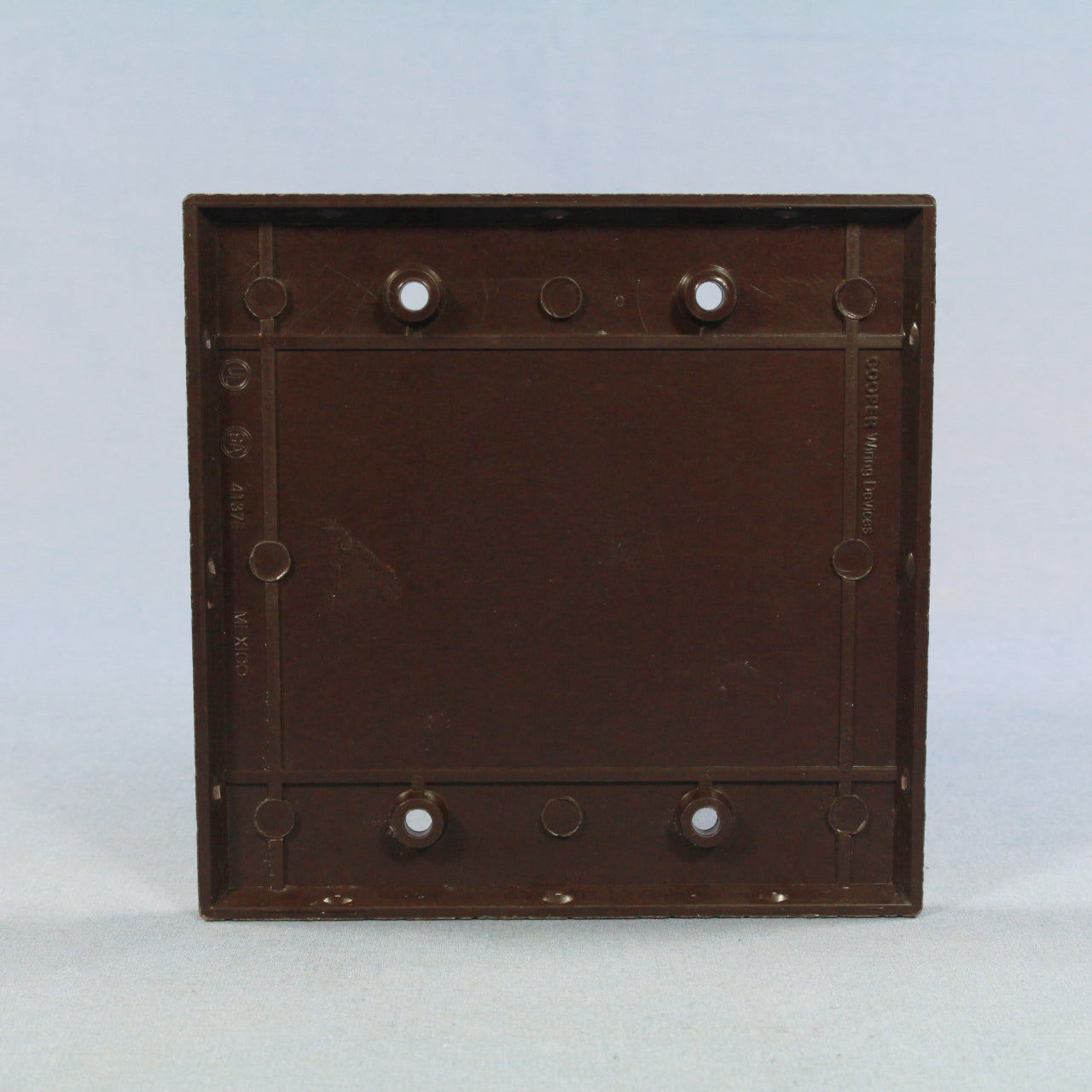 Cooper 2137B Brown 2-Gang Standard Blank Cover Box Mount Thermoset Wallplate