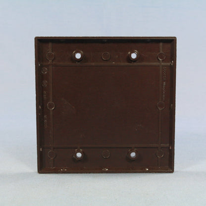 Cooper 2137B Brown 2-Gang Standard Blank Cover Box Mount Thermoset Wallplate
