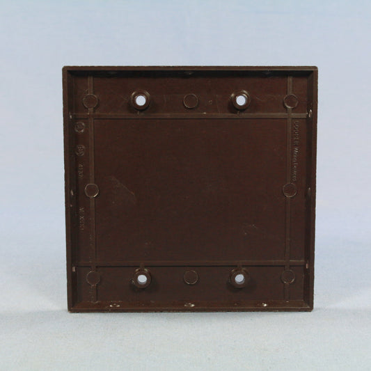 Cooper 2137B Brown 2-Gang Standard Blank Cover Box Mount Thermoset Wallplate