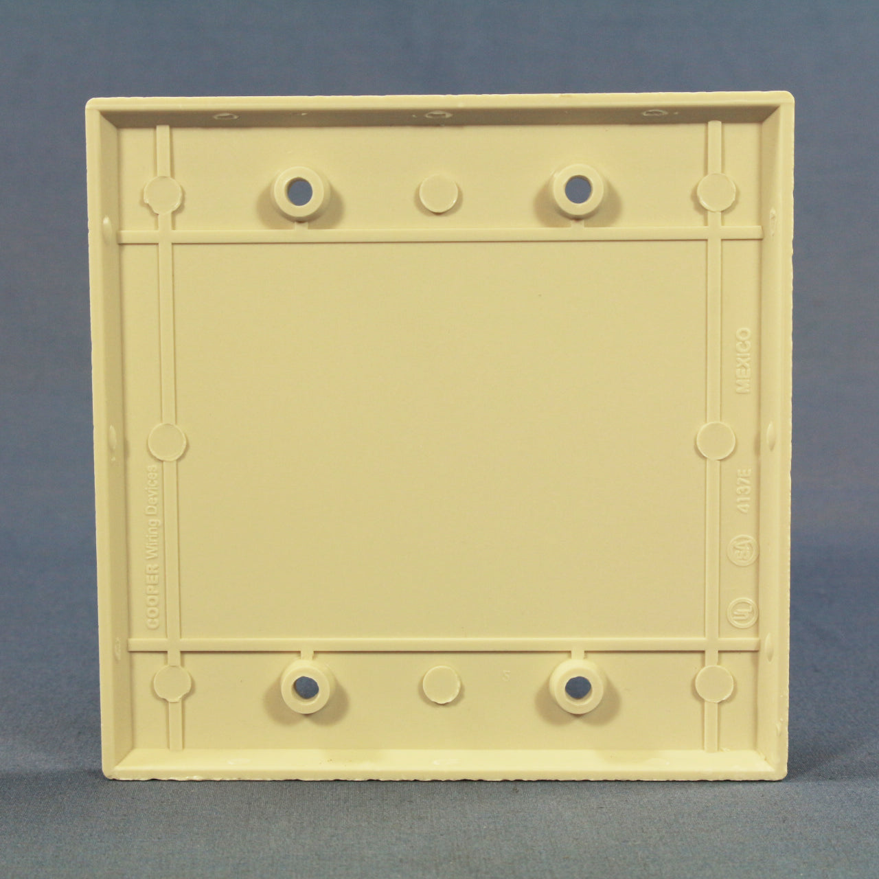 Cooper 2137LA Lt Almond 2-Gang Blank Cover Thermoset Wallplates Box Mount 10pcs