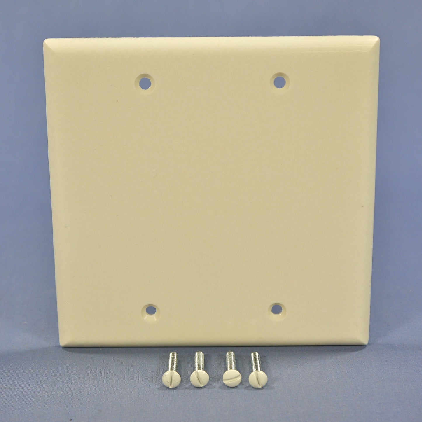 Cooper 2137LA Light Almond 2-Gang Blank Cover Box Mounted Thermoset Wallplate