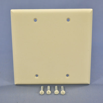 Cooper 2137LA Light Almond 2-Gang Blank Cover Box Mounted Thermoset Wallplate