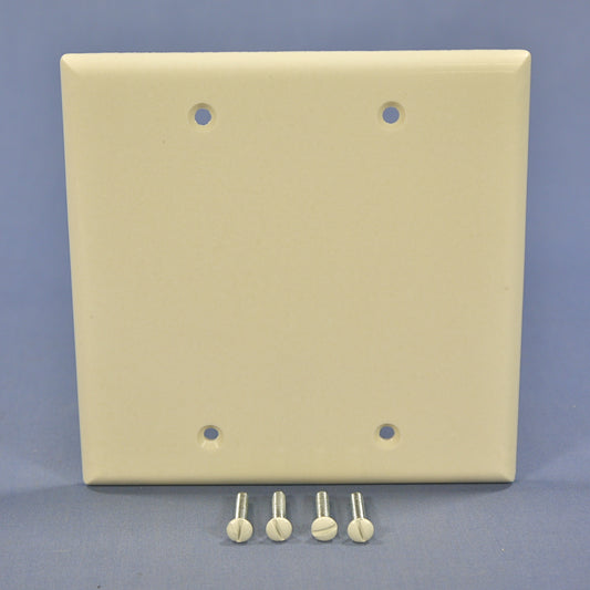 Cooper 2137LA Light Almond 2-Gang Blank Cover Box Mounted Thermoset Wallplate