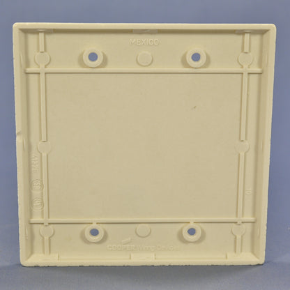 Cooper 2137LA Light Almond 2-Gang Blank Cover Box Mounted Thermoset Wallplate
