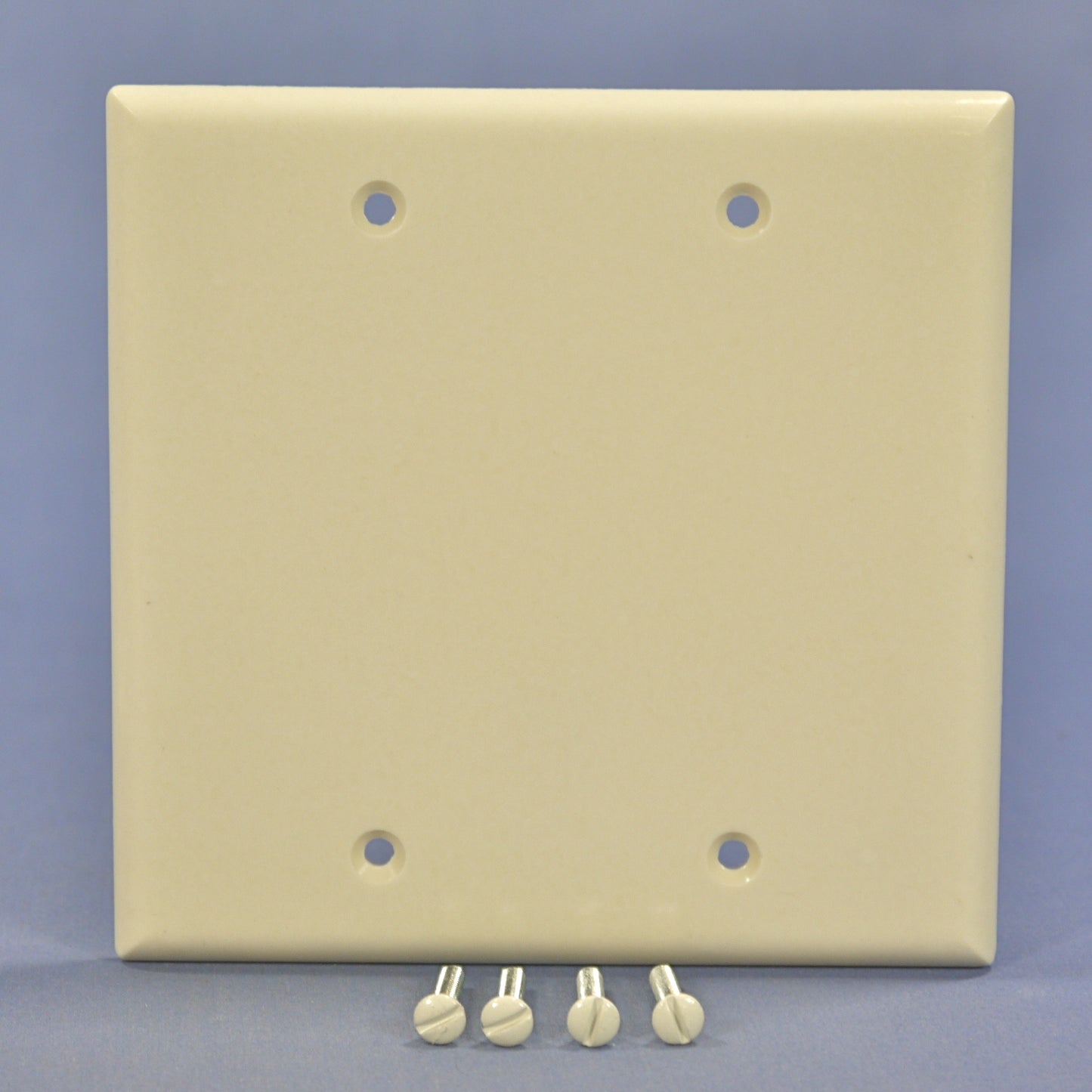 Cooper 2137LA Light Almond 2-Gang Blank Cover Thermoset Wallplate Box Mount 2pcs