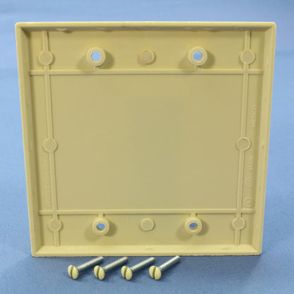 Cooper 2137V Ivory 2-Gang Blank Cover Plastic Thermoset Wallplate Box Mount 10pc