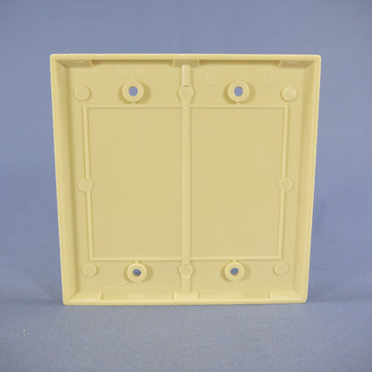 Cooper 2137V Ivory 2-Gang STANDARD Blank Cover Box Mounted Thermoset Wallplate