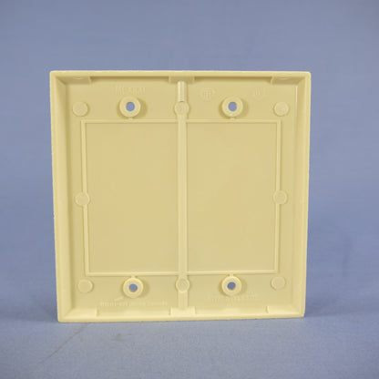 Cooper 2137V Ivory 2-Gang Blank Cover Box Mount Thermoset Wallplates 2-Pack