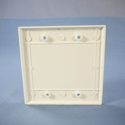 Cooper 2137W White 2-Gang Blank Thermoset Wallplate Box Mount Standard Cover