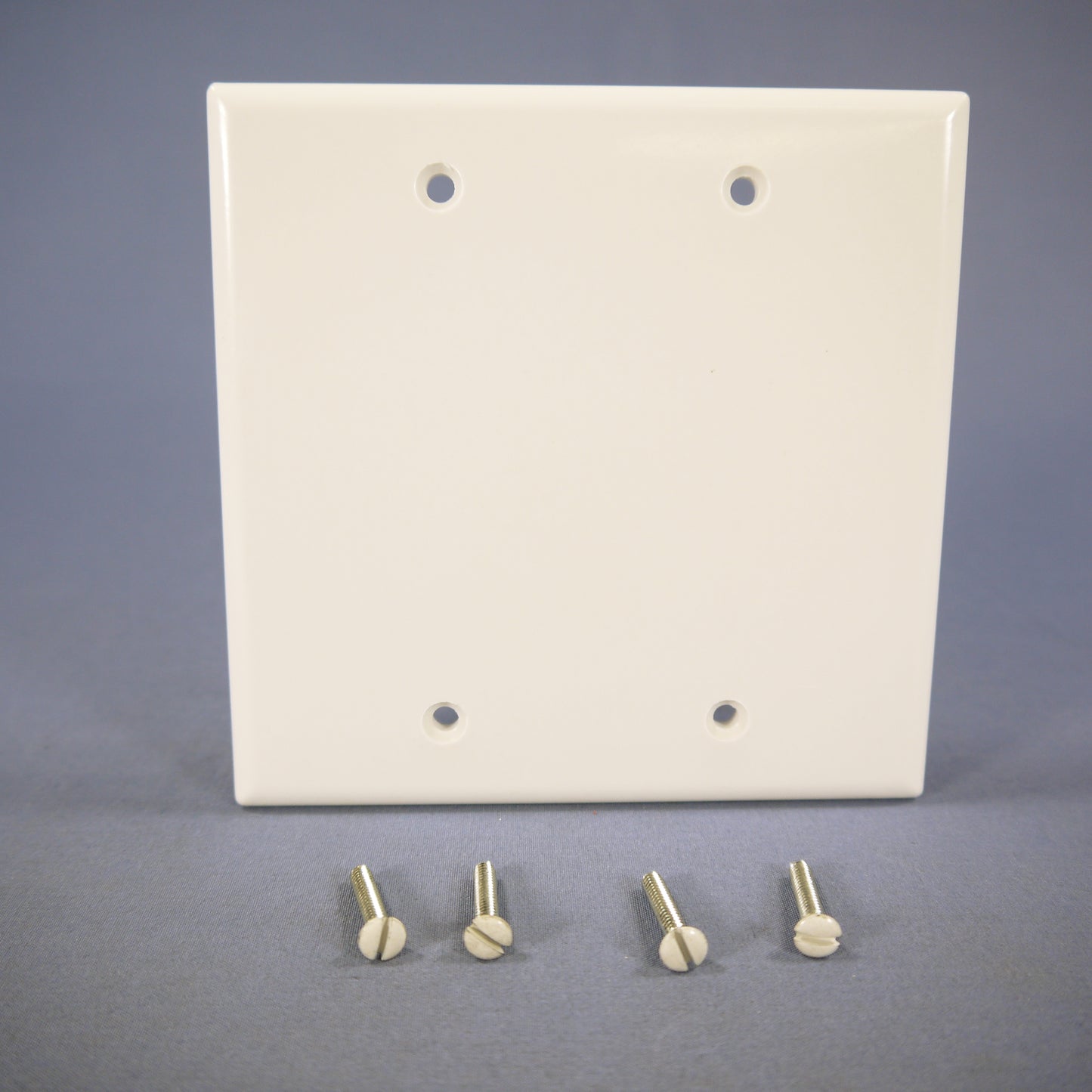 Cooper 2137W White Blank Cover 2-Gang Plastic Cover Wallplates Box Mount 2-Pack