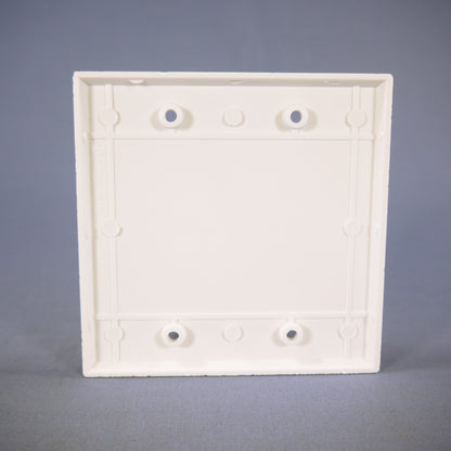 Cooper 2137W White Blank Cover 2-Gang Plastic Cover Wallplates Box Mount 2-Pack