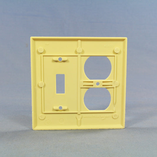 Cooper 2138V Ivory 2-Gang Toggle Switch Receptacle Outlet Thermoset Wallplate
