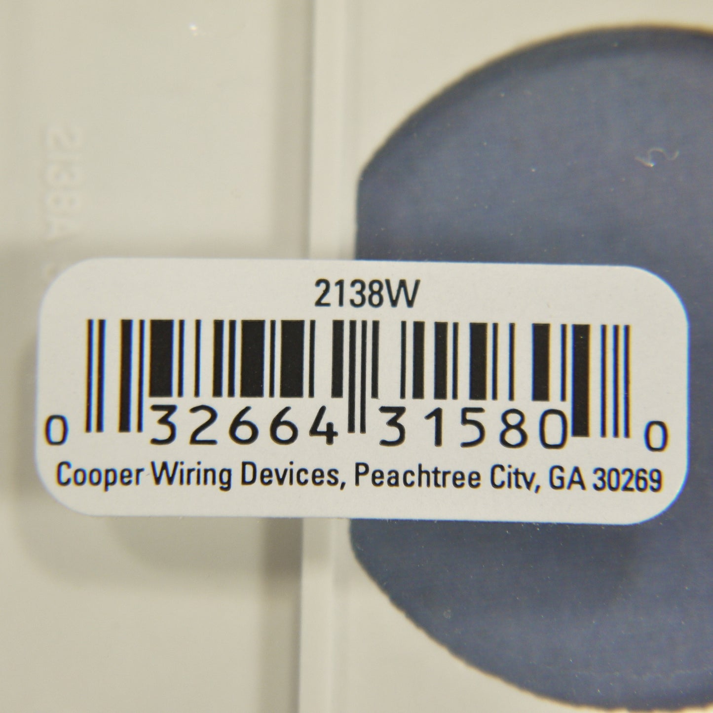 Cooper 2138W White Toggle Switch Outlet 2-Gang Plastic Cover Wallplates 2-Pack