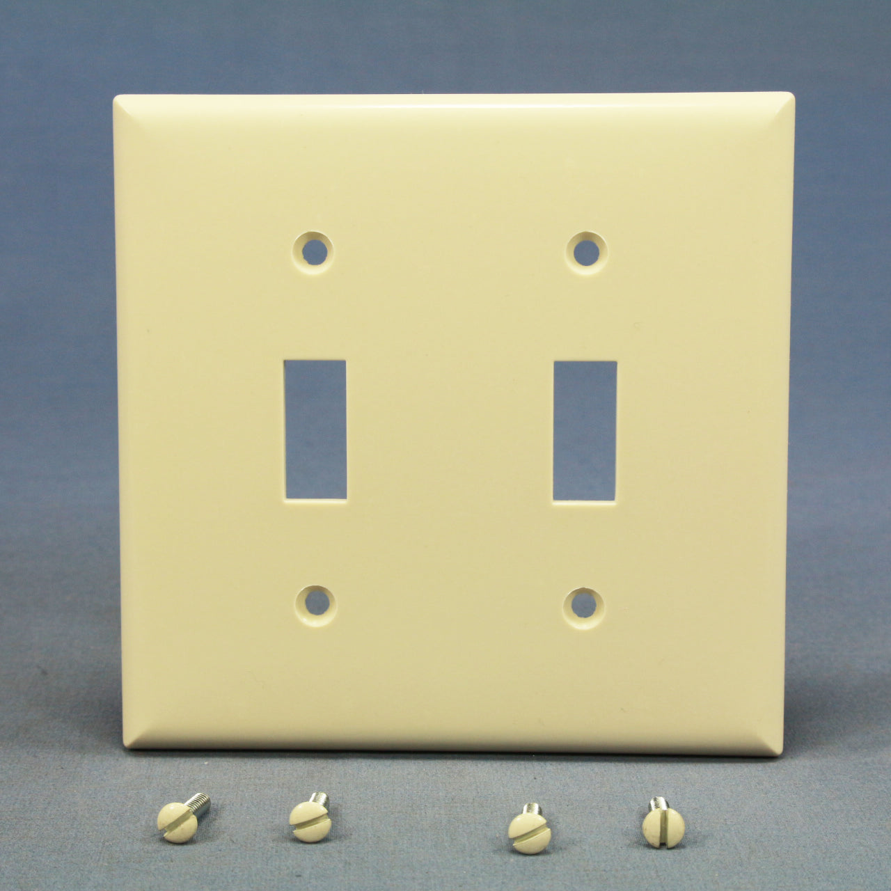 Cooper 2139LA Lt Almond 2-Gang Toggle Switch Thermoset Wallplate Standard Size
