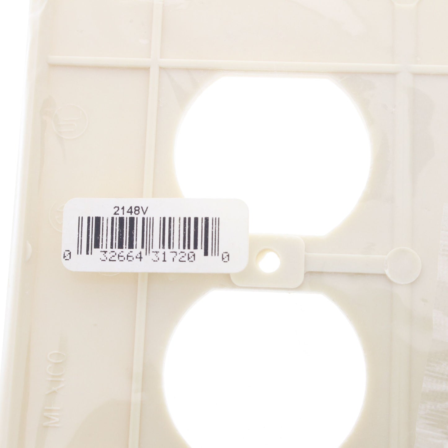 Cooper 2148V Ivory 2-Gang Toggle Switch Outlet Oversized Thermoset Wallplate