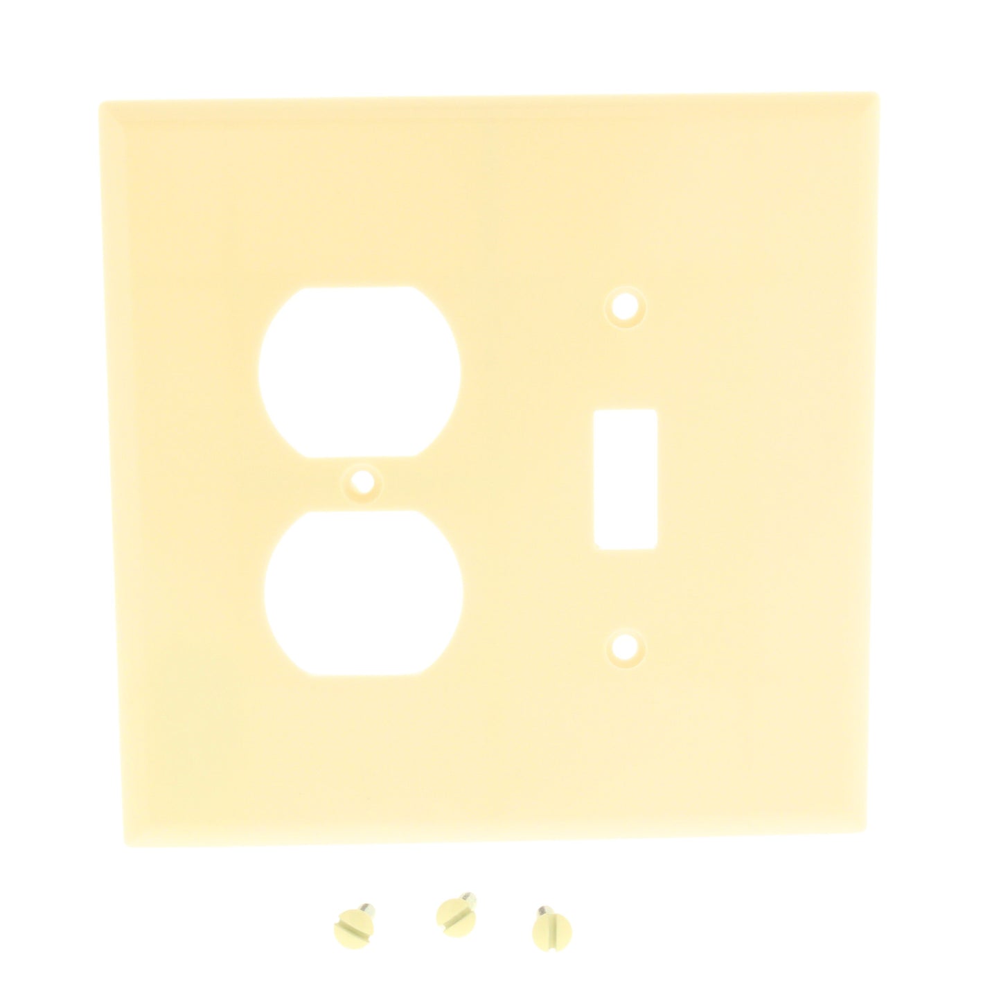 Cooper 2148V Ivory 2-Gang Toggle Switch Outlet Oversized Thermoset Wallplate