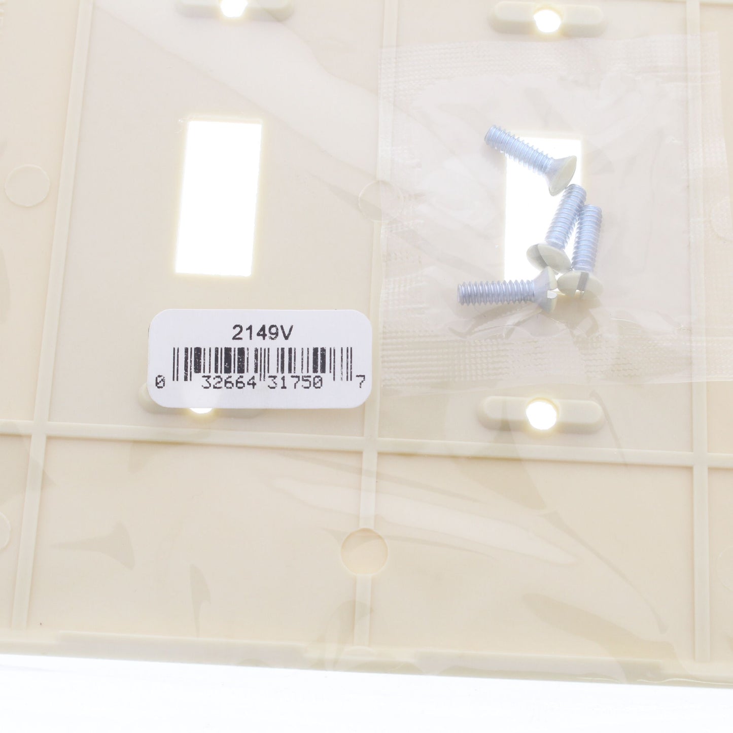 Cooper 2149V Ivory 2-Gang Toggle Switch Cover Oversized Thermoset Wallplate