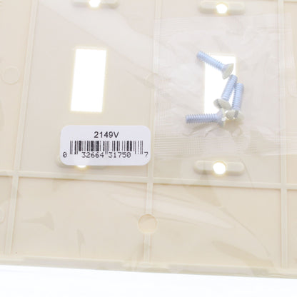 Cooper 2149V Ivory 2-Gang Toggle Switch Cover Oversized Thermoset Wallplate