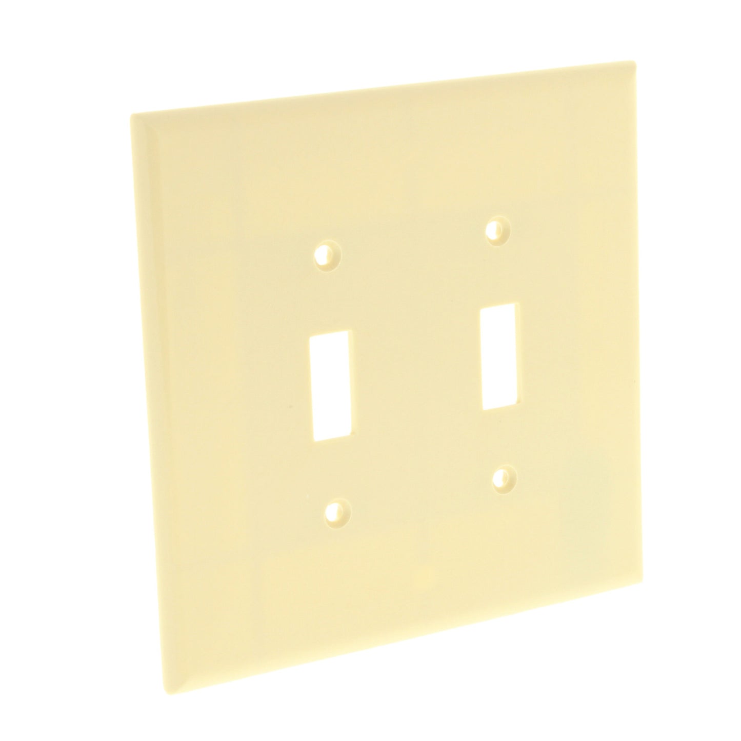 Cooper 2149V Ivory 2-Gang Toggle Switch Cover Oversized Thermoset Wallplate