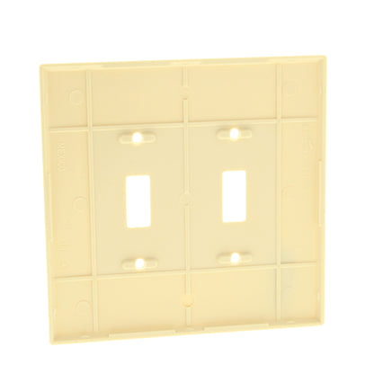 Cooper 2149V Ivory 2-Gang Toggle Switch Cover Oversized Thermoset Wallplate