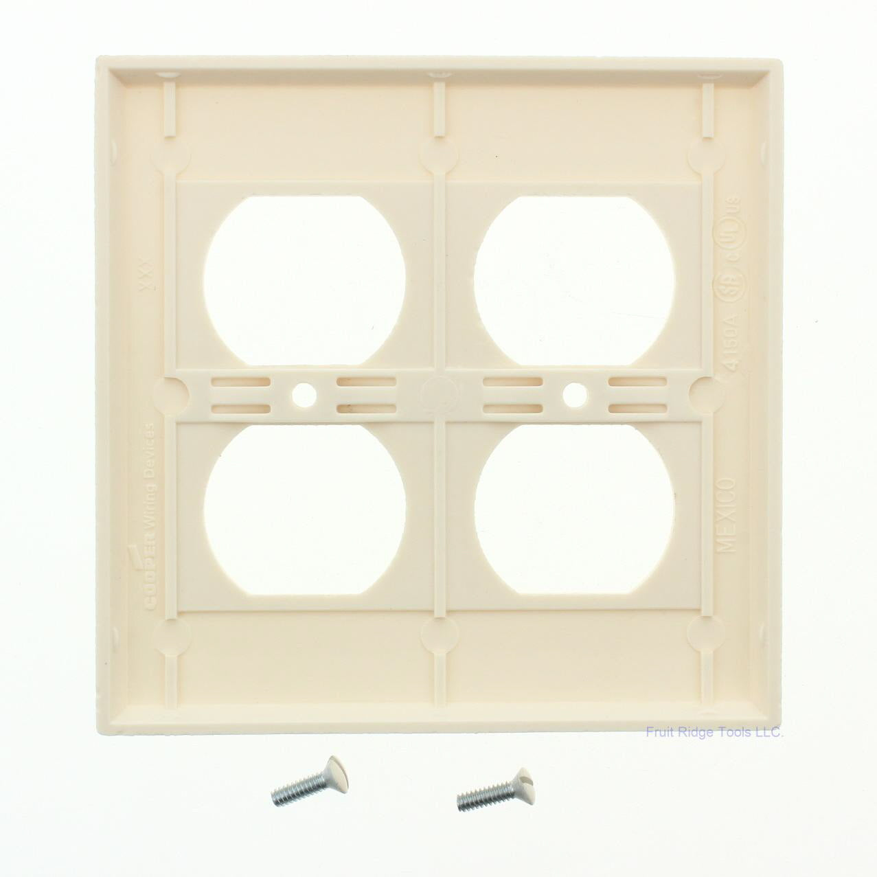 Cooper 2150A Almond 2-Gang Duplex Receptacle Outlet Thermoset Wallplate Cover