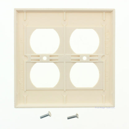 Cooper 2150A Almond 2-Gang Duplex Receptacle Outlet Thermoset Wallplate Cover