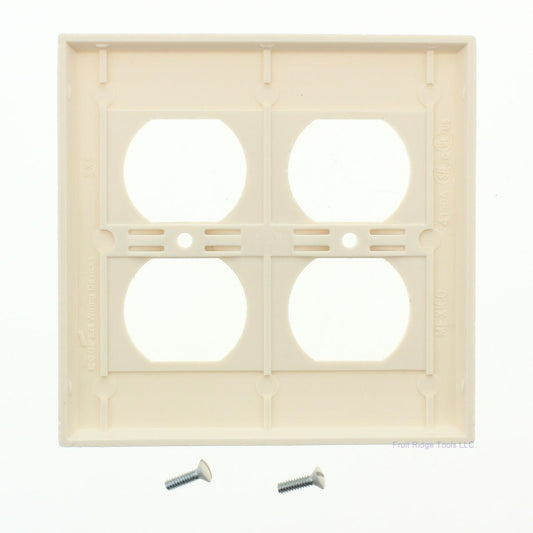 Cooper 2150A Almond 2-Gang Duplex Receptacle Outlet Thermoset Wallplate Cover